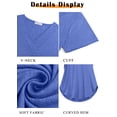 thumbnail image 5 of MOSHU Deep V Neck Womens Tops Curved Hem Shirts for Women Fashion Trendy Blouses Casual Loose Fit Tees Tops, 5 of 8