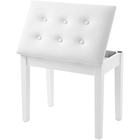 SONGMICS Piano Bench with Padded Cushion and Storage Compartment for
