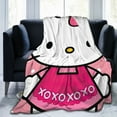 thumbnail image 6 of Hello Kitty Throw Blanket, Cozy Flannel Blankets For Boys Girls, Super Soft Warm Blanket For Couch Sofa Bed, 6 of 9