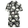 thumbnail image 4 of Karight Halloween Pajamas Women 2025 Satin Silk Button Up Shirt And Shorts Pjs Sets 2 Piece Loungewear Sets Soft Sleepwear, 4 of 8