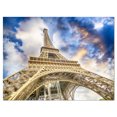 thumbnail image 2 of Dramatic Sky over Ground View of Paris Paris Eiffel Tower - Cityscape Canvas Print, 2 of 3