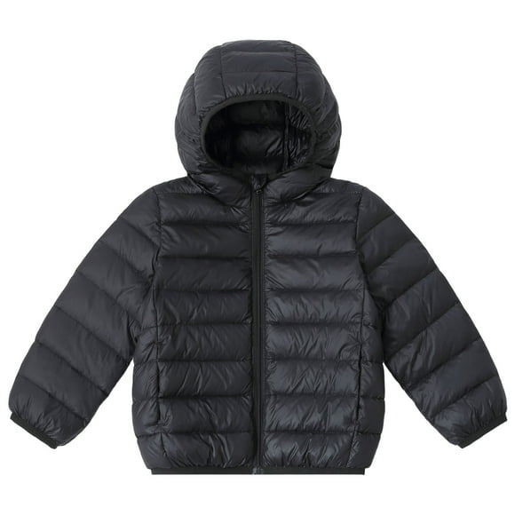 gdxvjhbj Kids Puffer Jacket Boys Winter Coats with Hood - Toddler Boys' Outerwear Winter Puffer Heavyweight Fleece Lined Jackets Coats for Kids Size 13-14 (Black,13-14 Years)