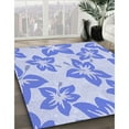 thumbnail image 3 of Ahgly Company Tapis Rond Lavable en Machine Intérieur Transitionnel Bleu Céleste, 3 Pieds Rond, 3 of 7