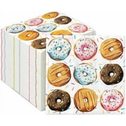 80 Sheets Donut Party Paper Napkins Colorful Donuts Disposable Luncheon Napkins Dessert Dinner Hand Napkin for Birthday Baby Shower Party Table Decor Supplies