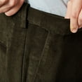 thumbnail image 5 of Men's Haggar Classic-Fit Stretch Expandable Waistband Corduroy Pants Military Green, 5 of 6