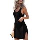 thumbnail image 1 of Cubiertas de Ganchillo para Mujeres Hueco Bikini sin Mangas Traje de baño Lateral Vestidos de Playa divididos Negro G Negro G Xishao ropa, 1 of 2
