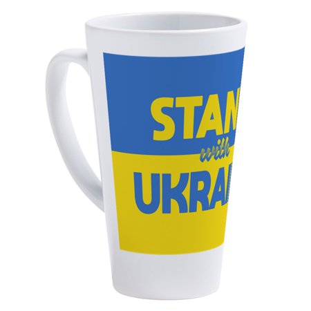 

CafePress - Stand With Ukraine - 17 oz Latte Mug