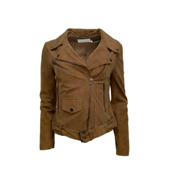 WALTER BAKER Women's Zip Up Vera Jacket, Brown, Small