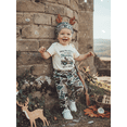 thumbnail image 6 of RUINIXCW Newborn Baby Boy Hunting Outfit Infant Baby Boys Spring Summer Fall Camo Clothes Funny Letter Truck Print Long Sleeve Romper and Camouflage Pants Hat Set, 6 of 9