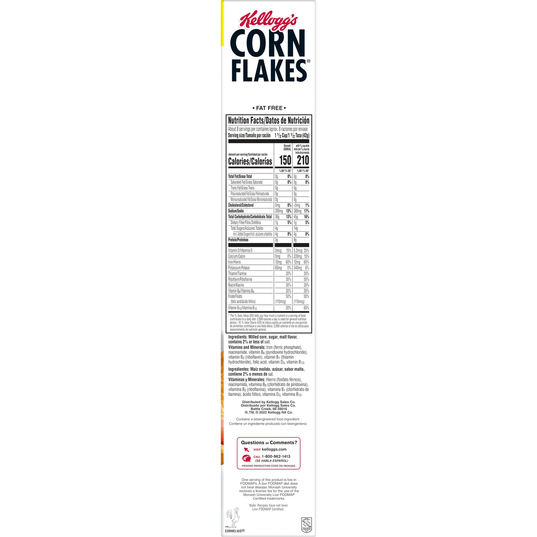 Kellogg's Corn Flakes Original Cold Breakfast Cereal, 12 oz