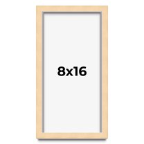 8x16 Frame Beige Real Wood Picture Frame Width 0.75 inches | Interior Frame Depth 0.5 inches |