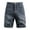 Blue, variant on Shorts Pants for Men With Pockets Retro Straight Leg Five Quarter Pants Solid Color Men's Shorts