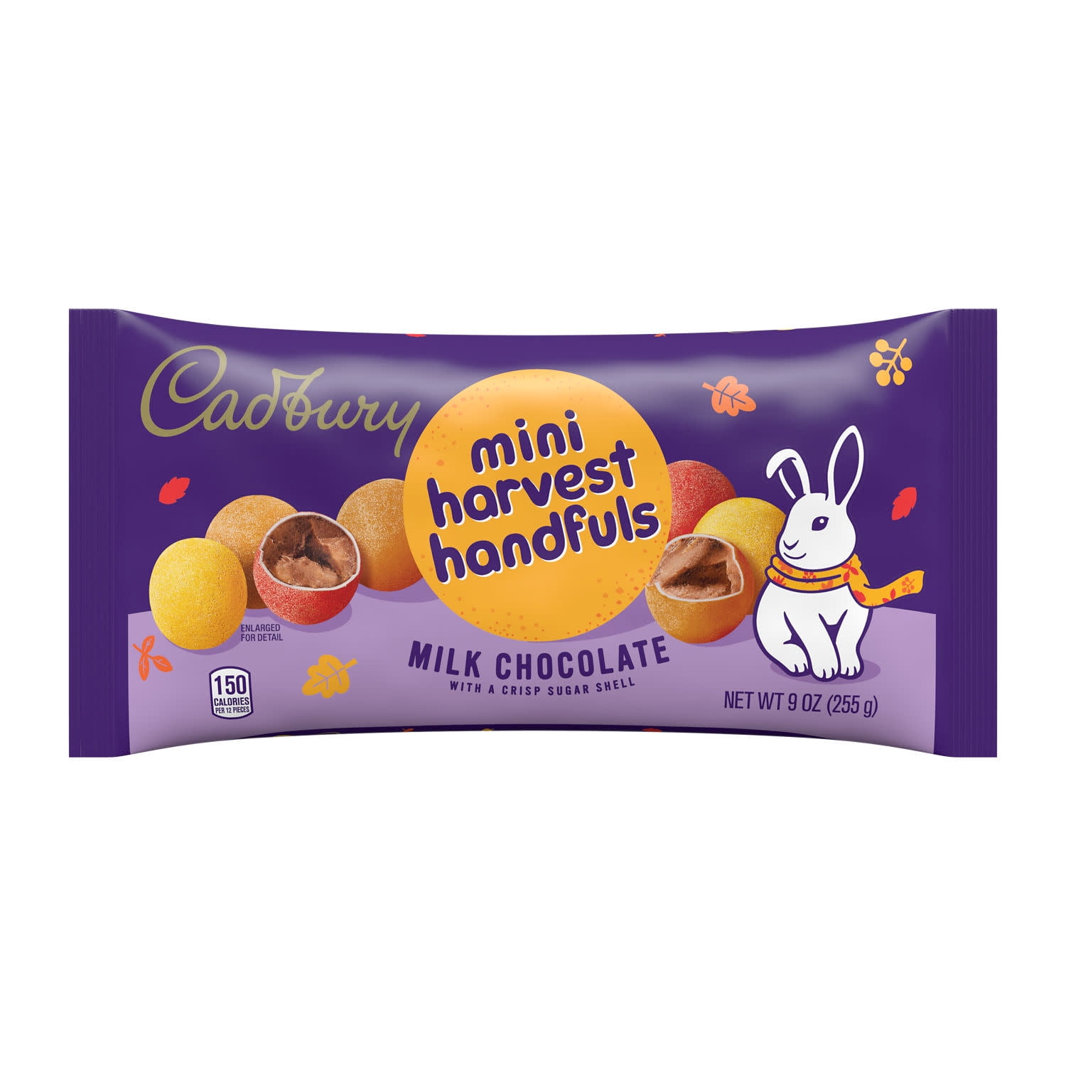 Cadbury Mini Harvest Handfuls Milk Chocolate Halloween Candy, Bag 9 oz