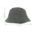 thumbnail image 4 of EXHUMKY Mens Bucket Hats 1Set Cotton Dark Grey Casual Foldable Spring Fall Hunting Bucket Cap, 4 of 4