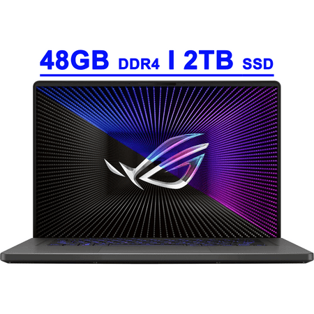 Asus ROG Zephyrus G16 Premium Gaming Laptop 16" FHD Anti-glare 165Hz Intel 10-core i7-13620H 48GB DDR4 2TB SSD GeForce RTX4070 Backlit Thunderbolt USB-C IR Camera Win11