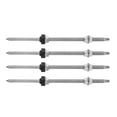 thumbnail image 1 of PV Bracket Double Head Screw, Rustproof Anti Corrosion Double Head Wood Screw Stainless Steel Simple Structure Robust 4PCS Clear Thread  for Installation, 1 of 7