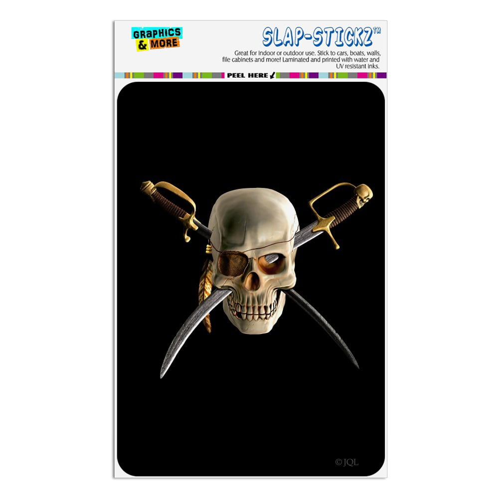 Pirate Skull Crossed Swords Patch Home Business Office Sign