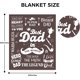 thumbnail image 2 of LHSHID Gifts for Dad Father's Day Dad Birthday Gifts Dad Gifts from Daughter Best Dad Gifts Ideas Gifts for Dad Blanket Gifts for Fathers' Day Thanksgiving Day Christmas 50"x60", 2 of 7