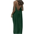 thumbnail image 6 of Ichuanyi Summer Dresses Women Casual Solid Sleeveless Dress Sling Backless Long Dress, 6 of 9