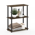 thumbnail image 3 of Furinno 23.6"W x 11.6"D x 29.5"H 3-Shelf Freestanding Shelving Unit, Columbia Walnut and Black, 3 of 6