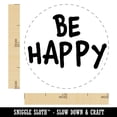 thumbnail image 2 of Be Happy Fun Text Rubber Stamp for Scrapbooking Crafting Stamping - Medium 1 Inch, 2 of 7