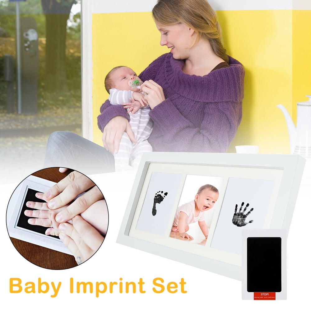 Baby Newborn Handprint Footprint Imprint Clean Touch Ink Pad Photo Frame Kit Hot 
