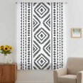 thumbnail image 3 of Black Boho Sheer Curtains 72 Inches Long, Vintage Southwestern Geometric Stripes Light Filering Curtains, Breathable Simi Curtain Privacy Drapes for Living Room Bedroom Lightweight Window Treatment, 3 of 9