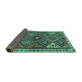 thumbnail image 2 of Ahgly Company Indoor Round Persian Turquoise Blue Traditional Area Rugs, 3' Round, 2 of 4