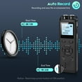 thumbnail image 2 of RONY Digital One-Click Voice Activated Recorder - Portable Recording Device with Hifi Dual Mic Noise Reduction Chip - 32GB Dictaphone with Long Battery Life USB Cable Included, 2 of 8
