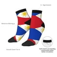 thumbnail image 5 of Women's Men's Philippines Flag Lightweight Ventilation Quarter Ankle Socks, 5 of 7