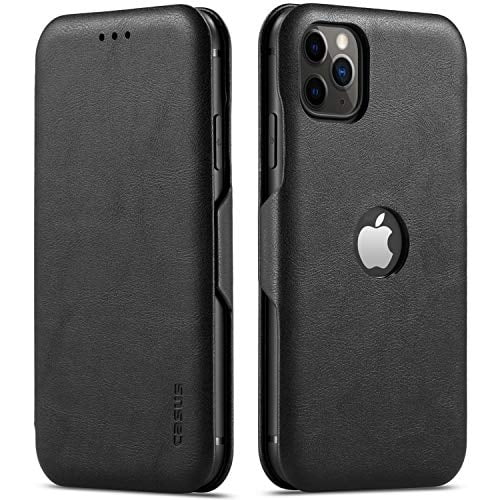 MOHEYO Slim Flip Cover Wallet Logo View Card Holder Case for iPhone 12