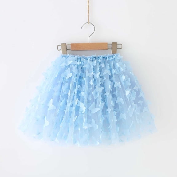 Kids Girl Dresses Blue Tutu Skirts for Girls Tulle Skirts for Girls Fluffy Skirts Fairy Skirt 5-6 Years