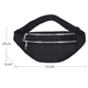 thumbnail image 2 of Riñonera impermeable con correa ajustable para hacer ejercicio, viajar, correr de forma informal, color negro, 2 of 5