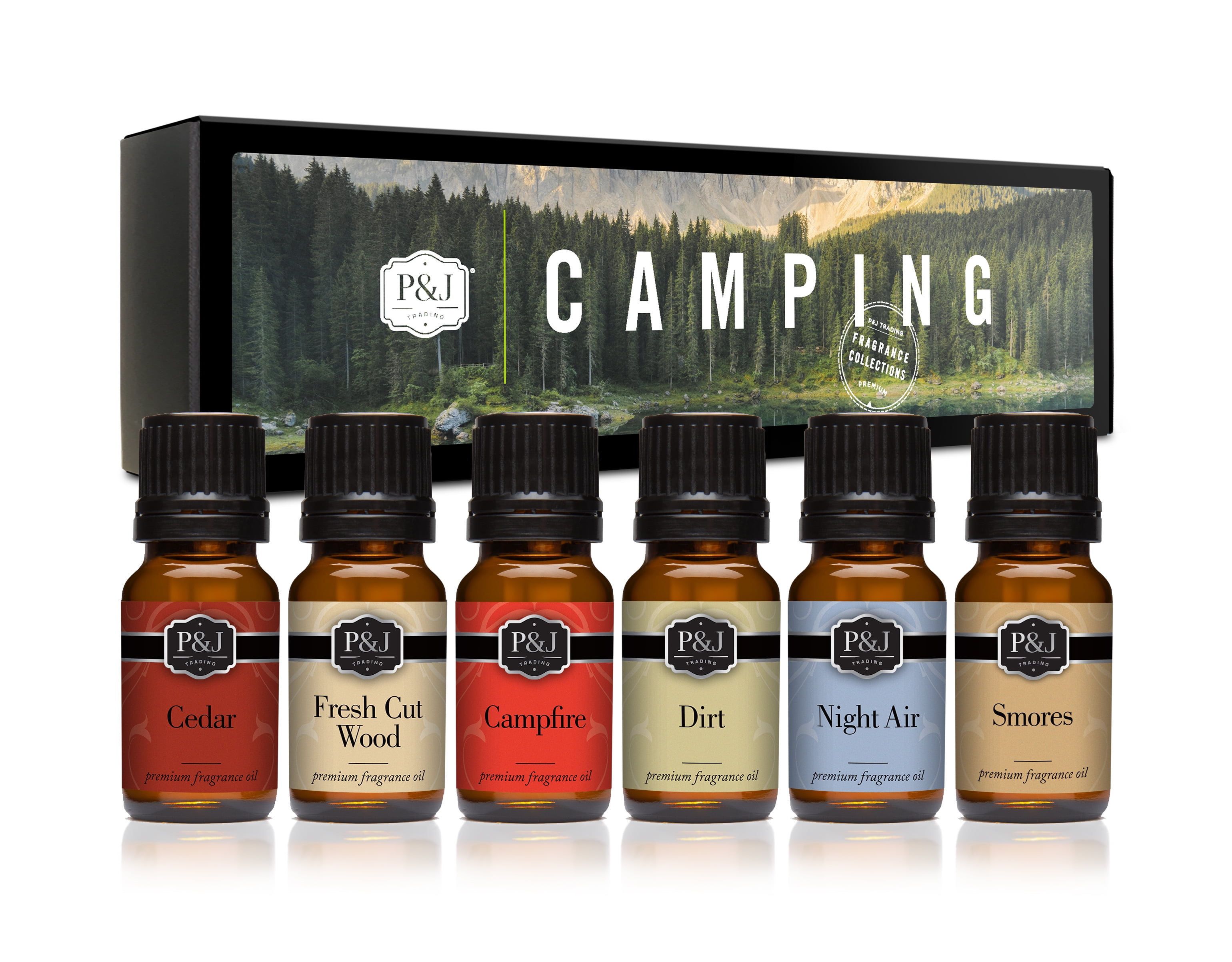 Camping Set of 6 Fragrance Oils Premium Grade Scented Oil 10ml