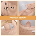 thumbnail image 2 of OULII 1Pcs Chapeau Visière Grand Bord Rose pour Femmes Protection Solaire Rassemblement d'Amis, 2 of 8