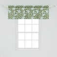 thumbnail image 2 of Ambesonne Leaves Window Valance, Silhouettes of Swirl Stalks, 42" x 18", Pale Blue Reseda Green, 2 of 3
