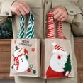 thumbnail image 3 of Travelwant 2Packs Christmas Cute Santa Claus Large Canvas Market Beach Travel Reusable Grocery Shopping Tote Bag Portable Storage HandBags, 3 of 8