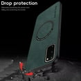 thumbnail image 5 of for Samsung Galaxy S20 PU Leather Case, Vintage Compatible with MagSafe and Wireless Charging Slim Fit-Drop Scratch Resistant Support Magnetic Car Mount Case Cover for Galaxy S20, Green, 5 of 9