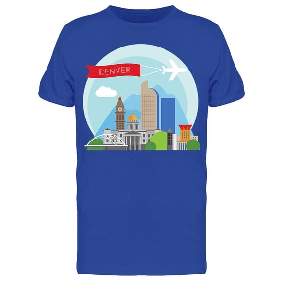 Denver Usa Detailed T-Shirt Men -Image by Shutterstock, Male XX-Large