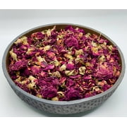 Dried Rosebuds & Petals 16oz, Natural Rose dried Flowers, Dry Rose petals, Rosa Canina