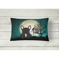 thumbnail image 2 of Carolines Treasures BB2199PW1216 Halloween Scary French Bulldog Brindle Canvas Fabric Decorative Pillow, 12H x16W,, 2 of 3