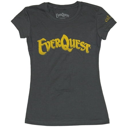 Everquest Girls Juniors T-Shirt - Classic Yellow Word Logo