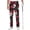 Red, variant on Rexolia Mens Golf Pants Skull Print Active Halloween Valentine Casual Dress Trousers Multiple Patterns Black L