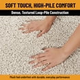 thumbnail image 5 of Ottomanson Plush Shag Bath Rug, Non-Slip Bathroom Mat with Rubber Backing, 24" x 60", Cream, 5 of 8