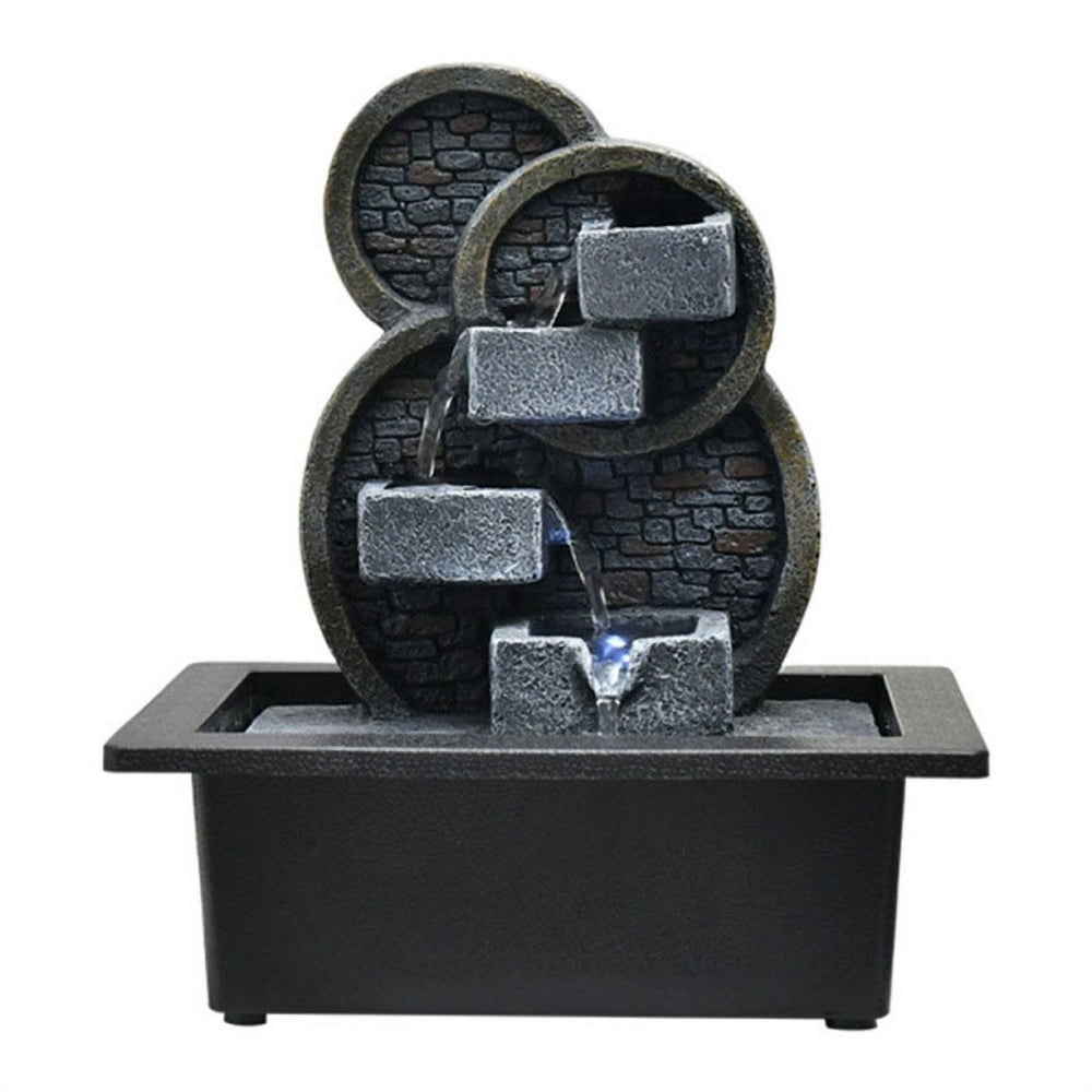 EIMELI Tabletop Water Fountain Feng Shui Waterfall Landscape Home Table Ornaments A