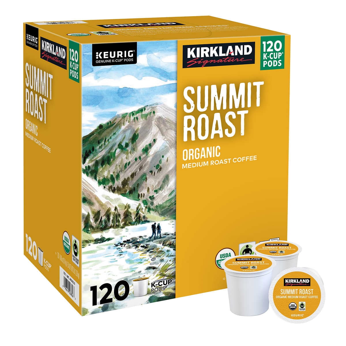 Kirkland Signature Coffee Organic Summit Roast K-Cup Pod 120 Count