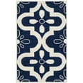 thumbnail image 2 of SAFAVIEH Chatham Derrick Geometric Wool Area Rug, Dark Blue/Ivory, 3' x 5', 2 of 7