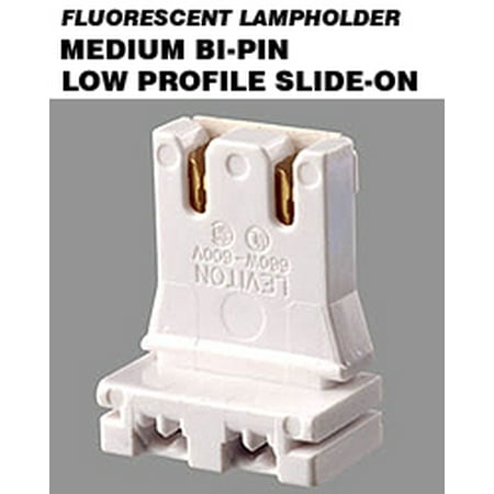 Cannon Low Profile Swivel Base - Leviton 13150-UR5 Medium Base Bi-Pin Low Profile Fluorescent Lampholder (Package of 5)