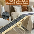 thumbnail image 5 of Colourtree Dog Ramp, 32.68" Long and 11.81" Wide Wooden Folding Portable Pet Ramp, Adjustable from 9.8" to 18.1" with Non-Slip Traction Mat, Dog Ramps for Car, Bed, Couch, 5 of 8