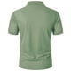 thumbnail image 5 of Manga Corta Top Moda Ocio Color Sólido, Versátil Turndown Cuello de los Hombres Blusa Casual, 5 of 5